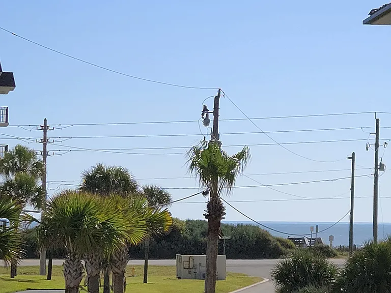 View of ocean from 2nd floor deck balcony