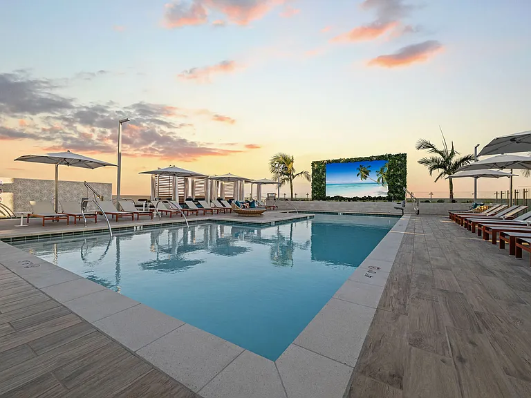 Rooftop Pool with Jumbotron TV