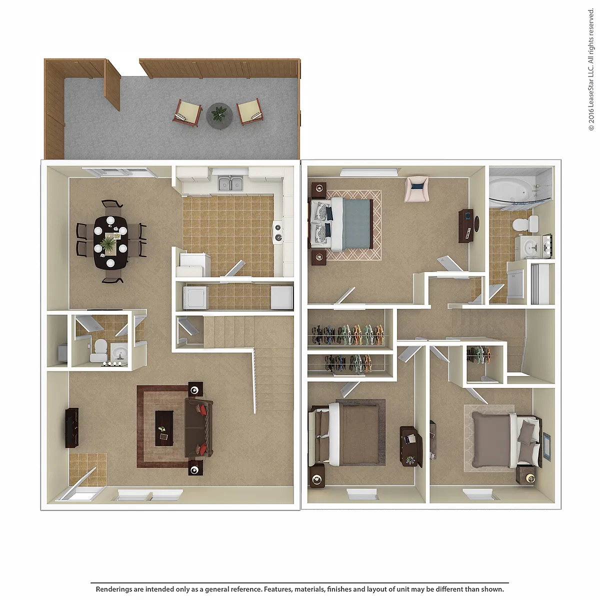 Floor plan 3 Bed, 1.5 Bath