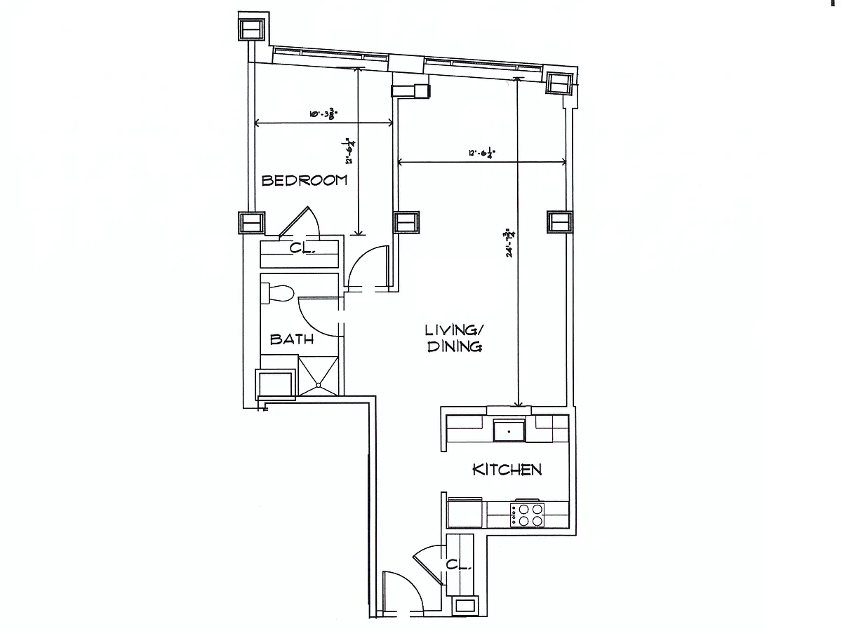 Floor plan 1Bed C
