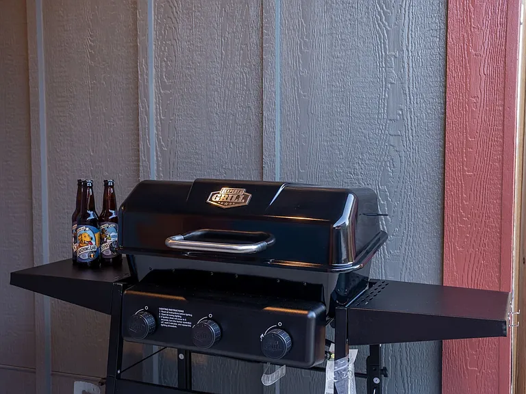 Enjoy a meal on the propane grill