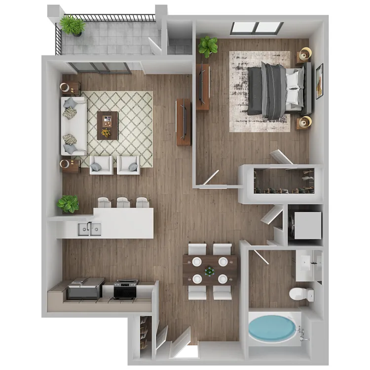 Floor plan The Shoreline - Cable & Internet Incl.