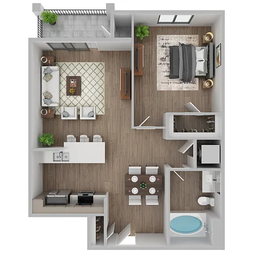 Floor plan The Shoreline - Cable & Internet Incl.