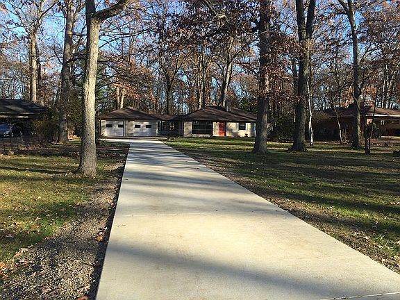 New concrete driveway