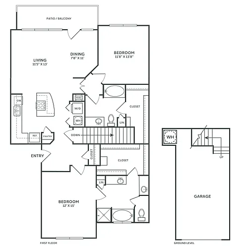 Floor plan B3 Townhome Classic