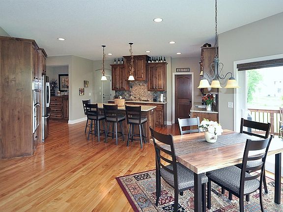 Informal eating room with hardwood floors