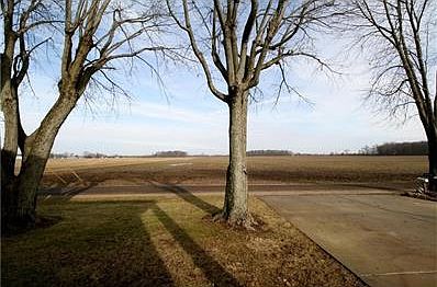 View from the front of tranquil farm land.
