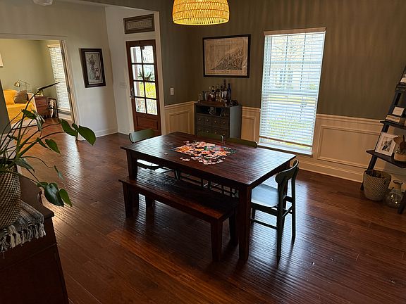 Dining room with office across the hall