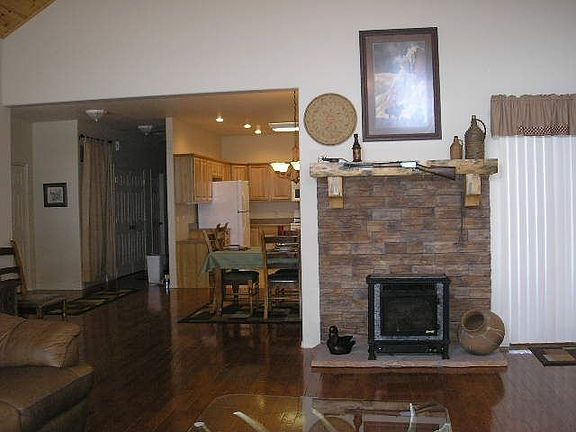 Rock Fireplace and Stove