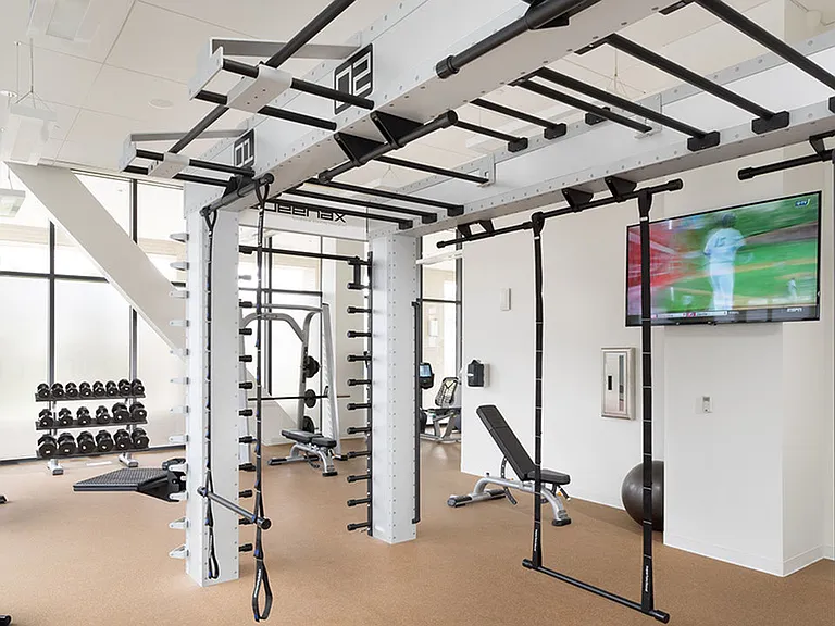 Our fitness center offers the latest in Queenax fitness equipment and technology
