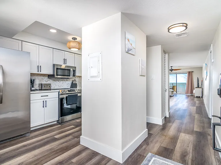 Kitchen and Living room view
