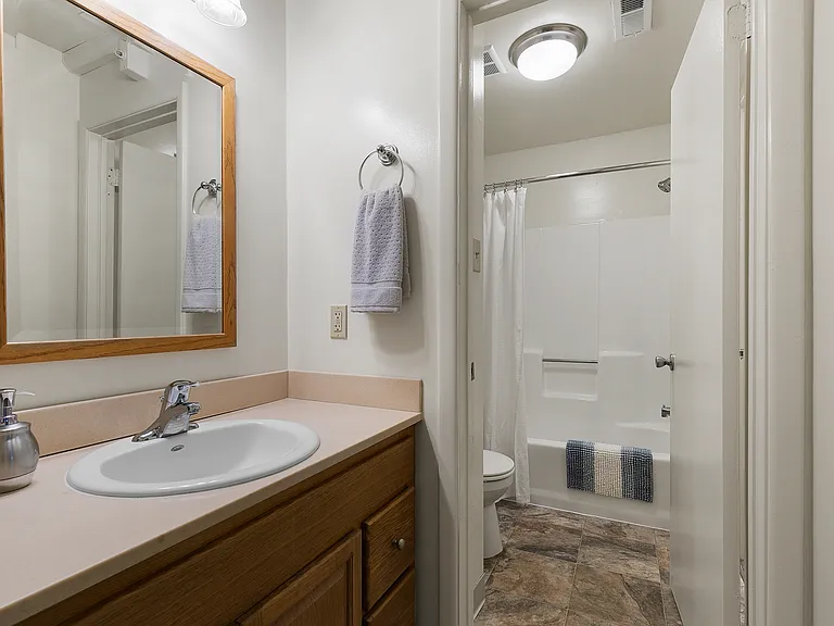 Classic Bathroom Style in the 2-Bedroom 1.5 Bath Floor Plan