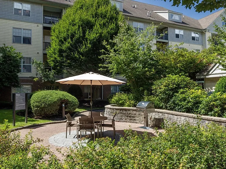 Courtyard with grill area