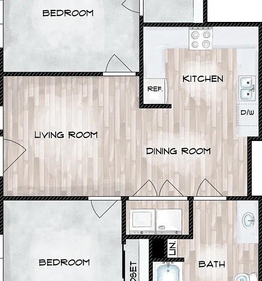 2x1 Floorplan Diagram