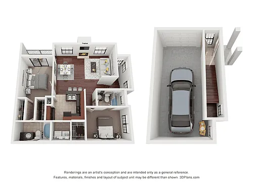 Floor plan B1 - Attached Garage