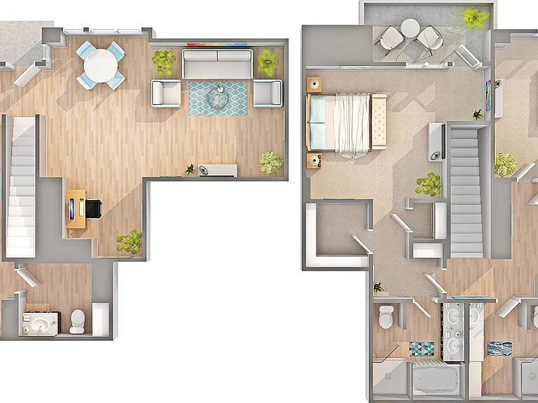 TH3 | 2-Bedroom Townhome Floorplan TH3 | 2-Bedroom Townhome Floorplan