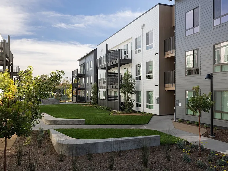 Landscaped courtyard