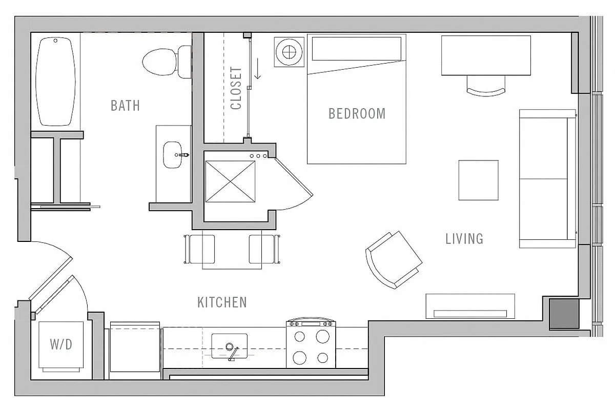 Floor plan Studio-E