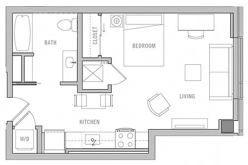 Floor plan Studio-E