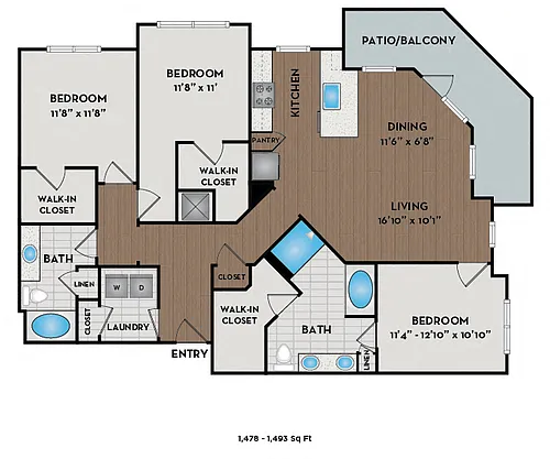 Floor plan Pebble Beach I - IV