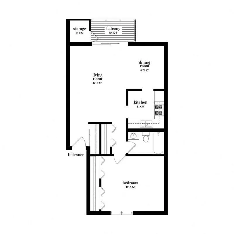 Floor plan A1p - Renovated
