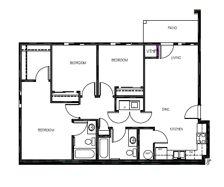 Floor plan 3 Bedroom