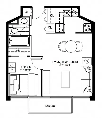 Floor plan 1326 West 13th - Plan C