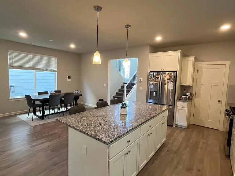 Kitchen extending into Dining