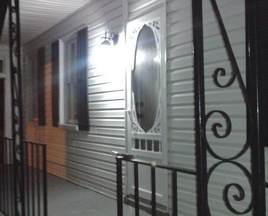 Downstairs unit piazza at night