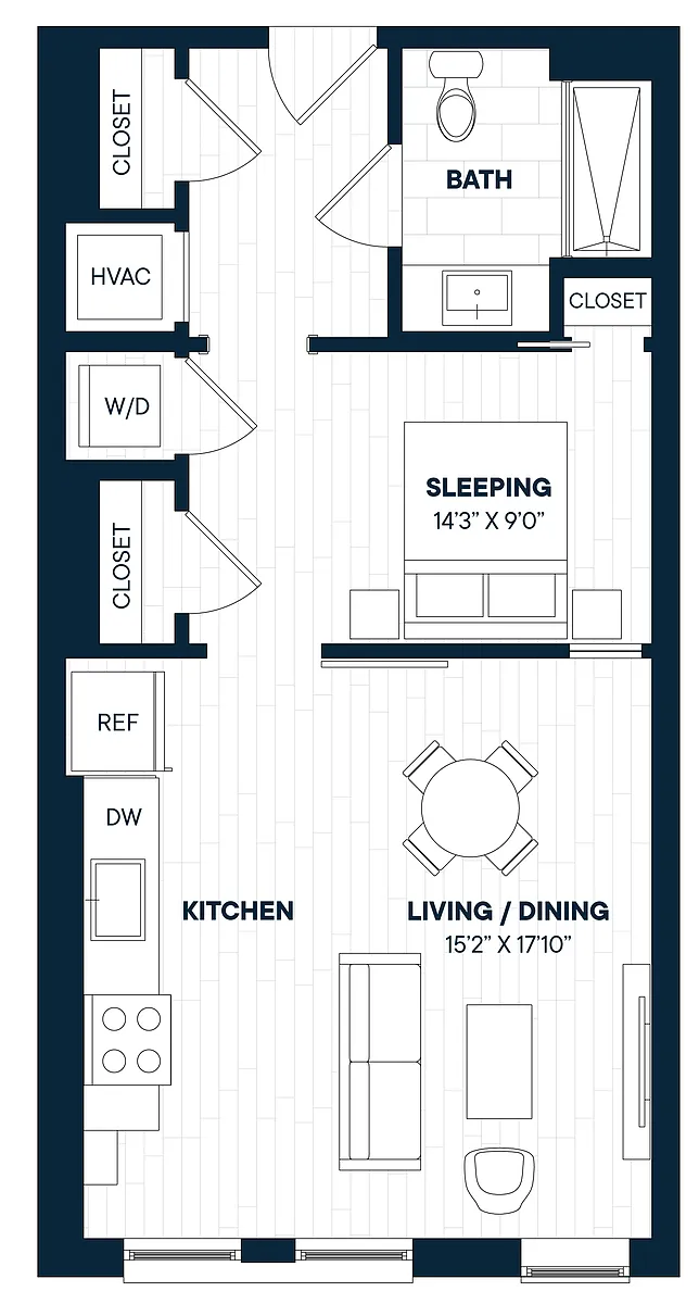 Floor plan Studio-S18