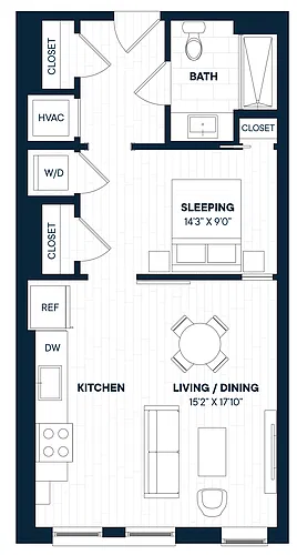 Floor plan Studio-S18