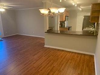 Open concept living and dining room.