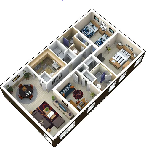 Floor plan 3 Bed/2 Bath