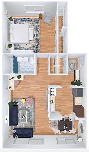 Floor plan 1bd/1b 1