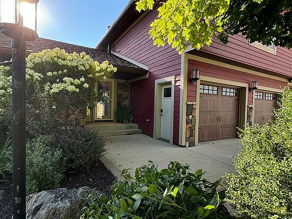 Front door and garage door