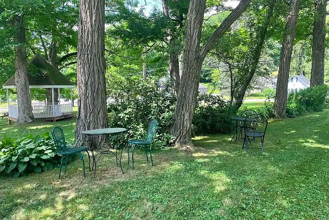Outdoor space in front of house