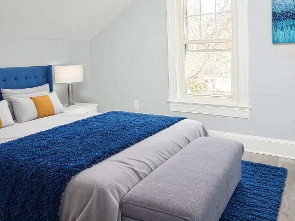 Each fully renovated bedroom features modern finishes and comes complete with a desk, chair, dresser, closet, and nightstand