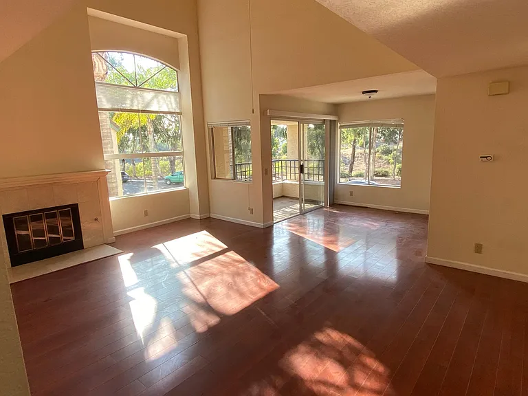 Living room with dinning room