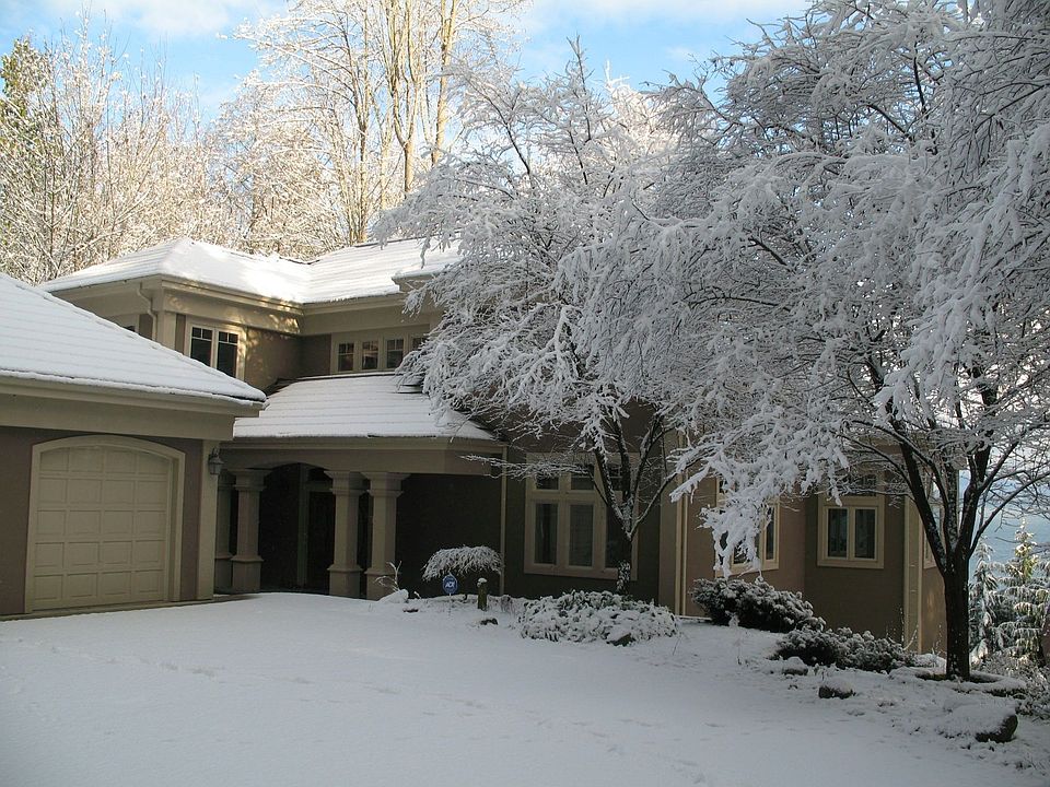 Front of house on a rare snow day!