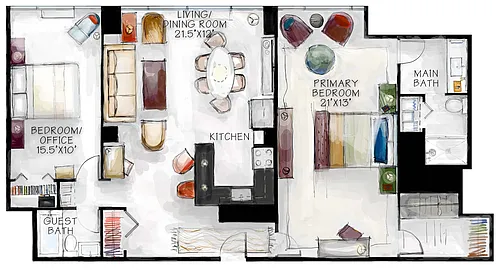 Floor plan Da Vinci