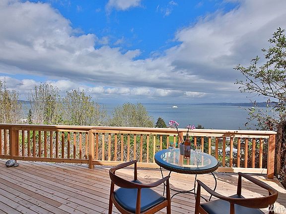 Watch the ferries cruise by while snow capped Cascades awe you on those Blue Sky Days! 