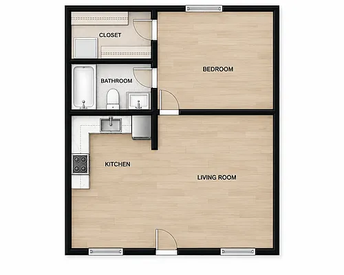 Floor plan 1B1BWDMT
