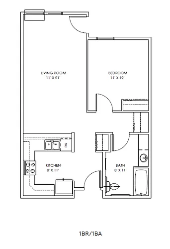 Floor plan 1X1