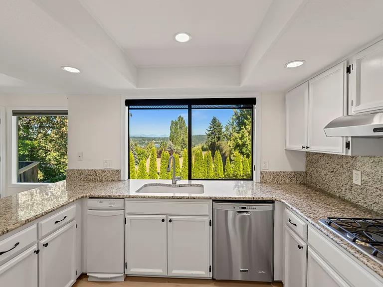 Kitchen with view