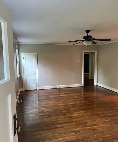 View from the front door into great room.