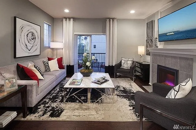 2nd Floor - Living Room (model home furnished)