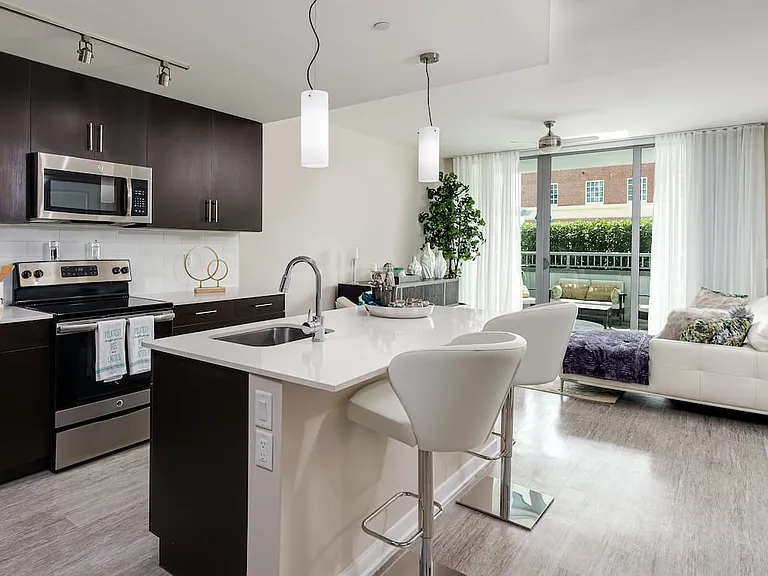 Tower Building kitchen and living areas