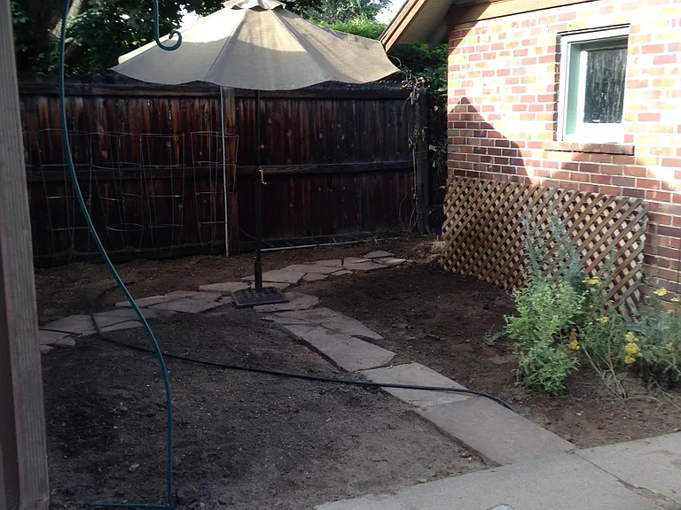 Back yard Garden Area