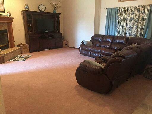 Living room with fireplace