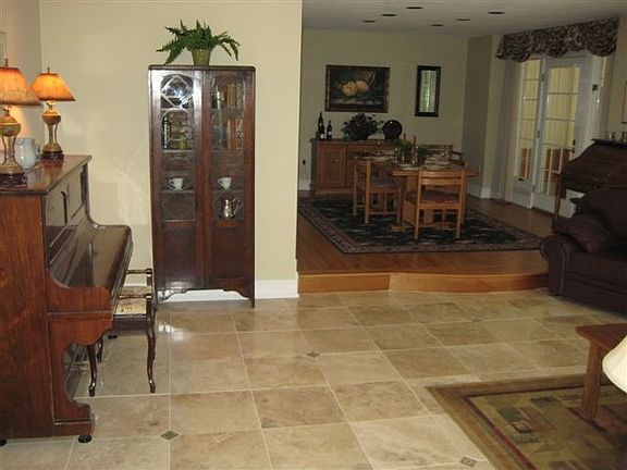 Living room and dining room